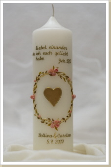 Kerze B&C, rosa-Töne , gold, 25x7cm, Best. Nr.322, Preis 37,- Kerze B&C, rosa-Töne , gold, 25x7cm, Best. Nr.322, Preis 37,-