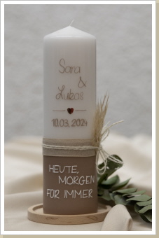 Kerze Sara, beige natur, Best.Nr. 313, Preis 47,-